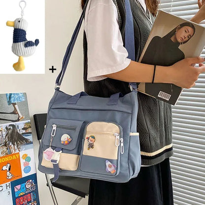 Nylon Waterproof Canvas Women Handbags Shoulder Bag Japanese Ladies Messenger Bag Student School Crossbody Bags for Girl Satchel