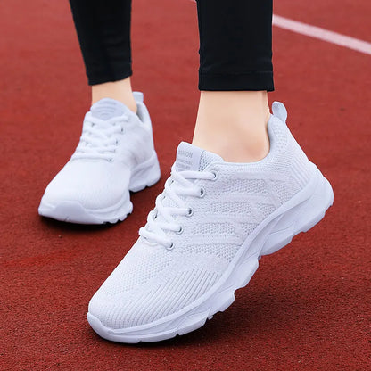 New Sneakers Women Casual Shoes Fashion Breathable Walking Mesh Flat Shoes Women Tenis Feminino White Ladies sports Shoes
