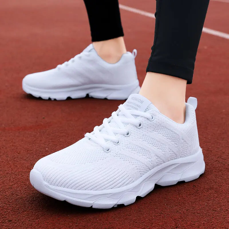New Sneakers Women Casual Shoes Fashion Breathable Walking Mesh Flat Shoes Women Tenis Feminino White Ladies sports Shoes