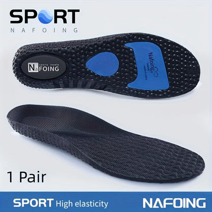 1Pair Soft Sports Shock Absorption Insoles, High Elastic Deodorant Comfortable Running Sneaker Insoles