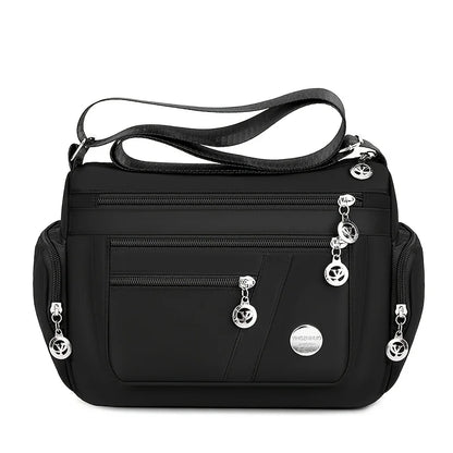Lightweight Nylon Crossbody Bag for Women , Casual Style, Adjustable Strap, Zip Closure, Multi-Compartment Storage