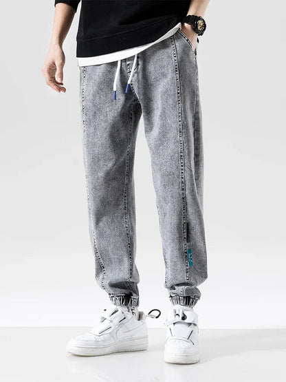 Spring Summer Black Blue Baggy Jeans Men Streetwear Denim Joggers Casual Cotton Harem Pants Jean Trousers Plus Size 6XL 7XL 8XL