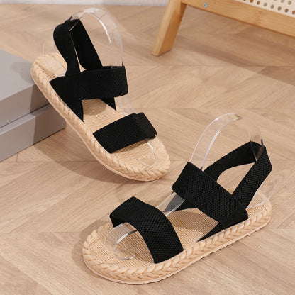 Women's fashion trend anti-slip wear lightweight cool soft soled flat sandals