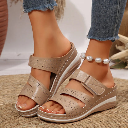 New Summer Shoes Women Heels Sandals Summer Slippers Femme Casual Wedges Heeled Footwear Female