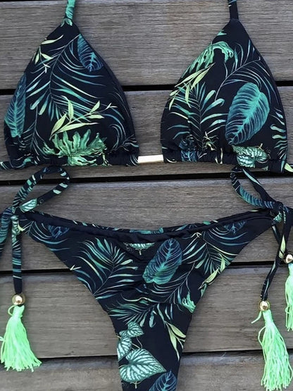 2021 Sexy Bikini Set 2 piece Hot Stamp Sport Swimwear Women Beachwear Push-Up Padded Swimsuit Bodysuit Exquisite Bather