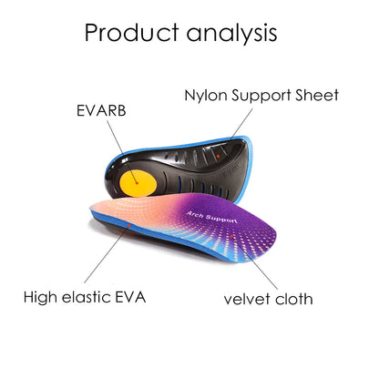New Orthopedic Insoles Orthotics Flat Foot Health Sole Pad Insert Arch Support Pad For Plantar Fasciitis Feet Care Insoles