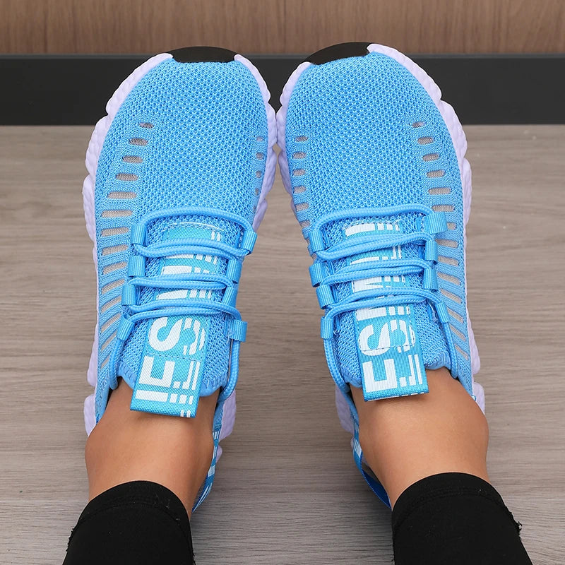 Women's Platform Sports Shoes with Fashionable Trendy Design Breathable Comfortable Shoes Outdoor Hiking  Walking Casual Shoes