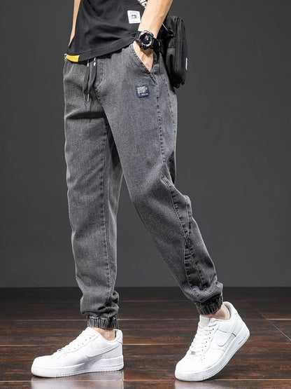 Spring Summer Jeans Men Fashion Tapered Harem Denim Pants Casual Jogger Baggy Jean Trousers Male Plus Size 5XL Streetwear