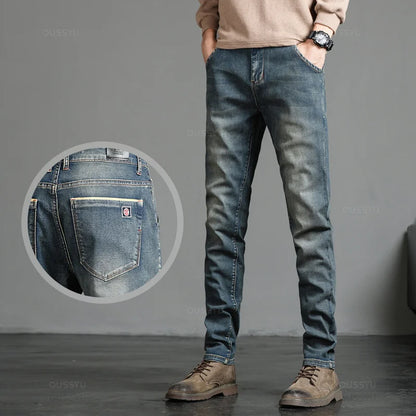 2025 New Men's Stretch Skinny Jeans Fashion Casual Cotton Denim Slim Fit Pants Male Korean Trousers Streetwear Brand Clothing