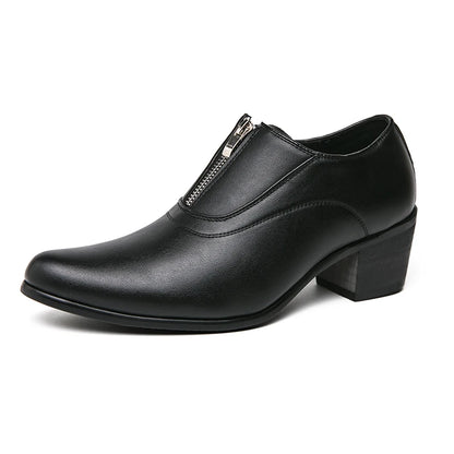 Mens High Heels Dress Shoes Formal Elegant Men's Oxfords High Heels Shoes Casual Business Office Party Loafers Wedding