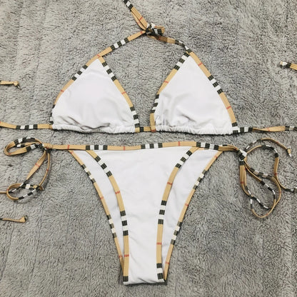 Luxurious Strappy Bikini Set High End Designer Summer Beach Swimwear Women Vogue Sexy Summer Vacation Pool Party Tankini