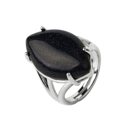 Oval Natural Stone Amethyst Ring for Boys Jewellery Women Gift Retro Boho Gothic  Anillos Steampunk  Style At Halloween party