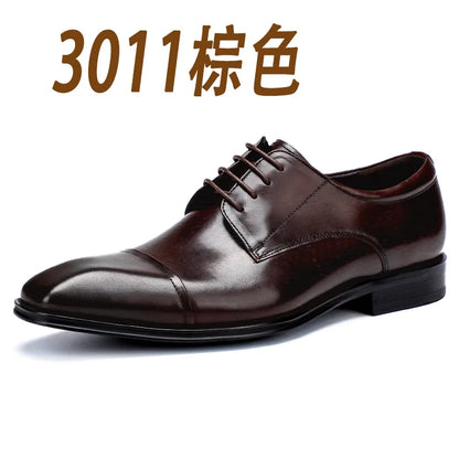 Business Formal Black Leather Shoes Men Fashion Casual Formal Shoes Classic Italian Formal Leather Casual Shoes