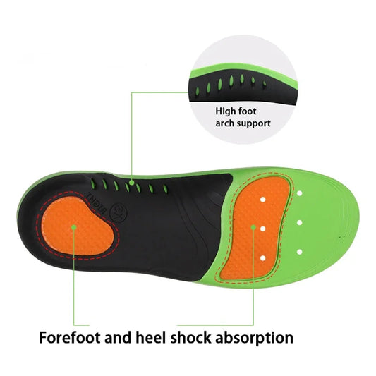 2/4PCS Plantar Fasciitis Insoles Flat Feet Arch Support Orthopedic Insoles GEL Shock Absorbing Soles Soft Elastic Sports Insoles