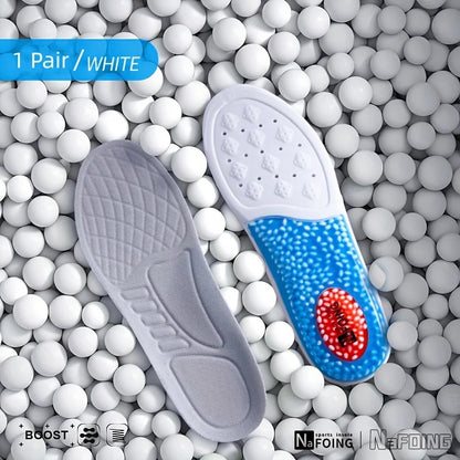 1 Pair TPU Material Insoles Sports Shock Absorption Insoles High Elastic Running Sneaker Pads Rebound