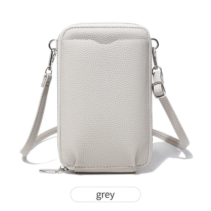 PU Soft Leather Women's Handbag Fashionable Multi functional Phone Bag Diagonal Strap Single Shoulder Coin Wallet