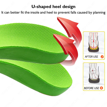 Kids Gel Orthopedic Insoles For Shoes Children FlatFoot Health Sole Boy Girl Sports Running Plantar Fasciitis Valgus Insert Pads