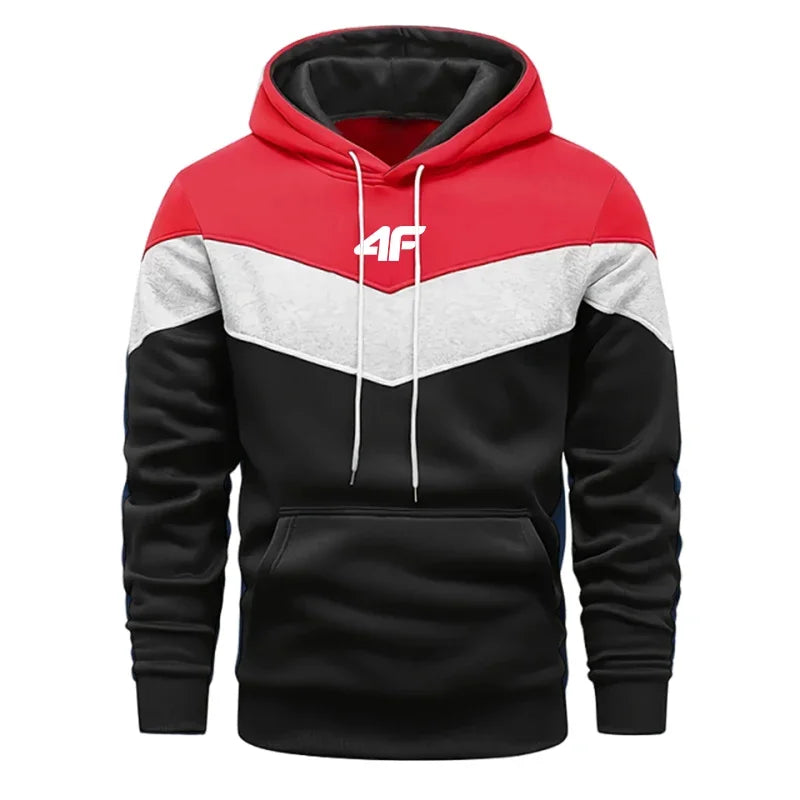 Hot Sales  Mens Tracksuit Clothing Fashion Tricolor Hooded Sweatshirts Printing Casual Jogging Sports Pullover 2025 Daily Tops
