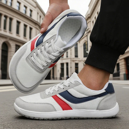 Summer Wide Toe Barefoot Shoes for Men Zero Drop Non-Slip Minimalist Walking Shoes 2025 New Breathable Lace Up Fashion Sneakers