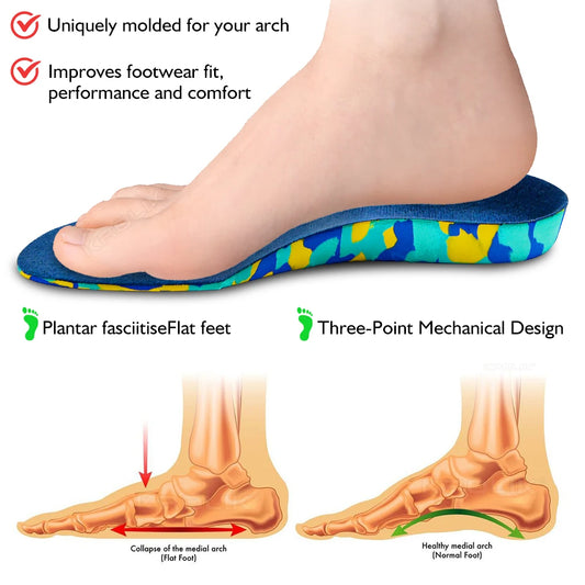 Kids Orthopedic Insoles For Plantar Fasciitis Insoles Shoes Comfortable for Feet Arch Support Shoe Pad Flat Foot Care Shoe Soles