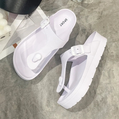 KIDMI New Women Flip-flops Sandals Outdoor EVA Waterproof Beach Sandals Thick Sole Cushioned Pool Shower Shoes Nonslip Sandals