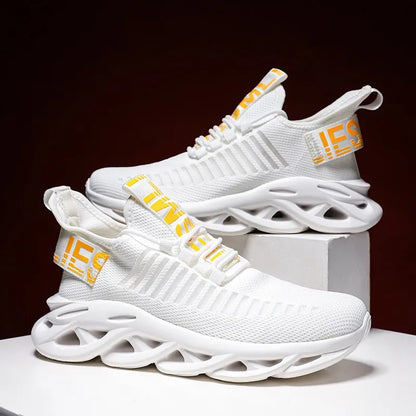 YRZL Men Shoes Sport Comfortable Sneakers Breathable Couple Running Shoes Women Tenis Sports Shoe White Walking Man Sneakers