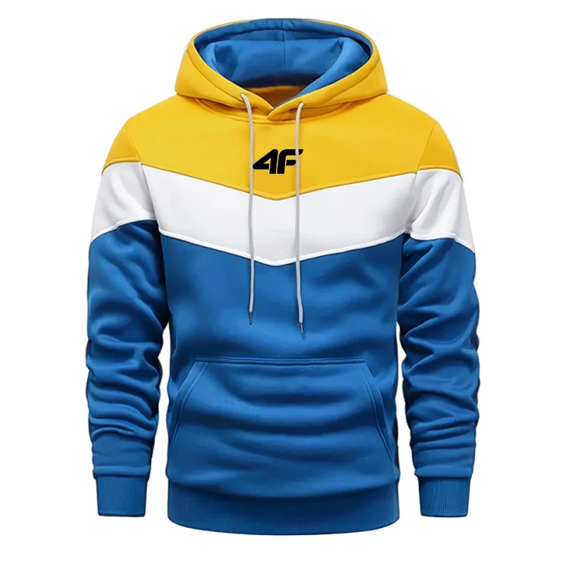 Hot Sales  Mens Tracksuit Clothing Fashion Tricolor Hooded Sweatshirts Printing Casual Jogging Sports Pullover 2025 Daily Tops