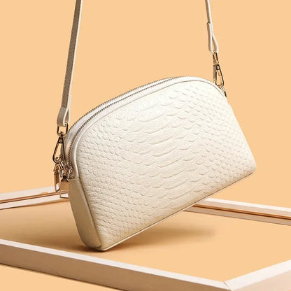 Fashion 100%Genuine Leather Crossbody Sac Simple Women's Designer Handbag High Quality Cow Leather Small Shoulder Messenger Bag