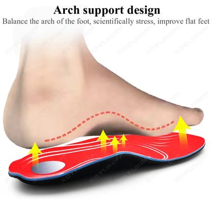KOTLIKOFF Severe Flat Feet Insoles Orthotic Arch Support Inserts Orthopedic Shoes Sole For High Heel Plantar Fasciitis Men Woman