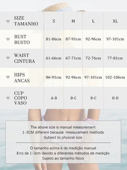 Push Up Bikini Set Bow Swimwear Women Plaid Bikinis String Beachwear Two Piece Suit Biquini Bandage Bathing Suit