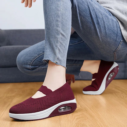 New Comfort Casual Women's Shoes Fashion Soft Sole Breathable Hollow Out Flat Shoes