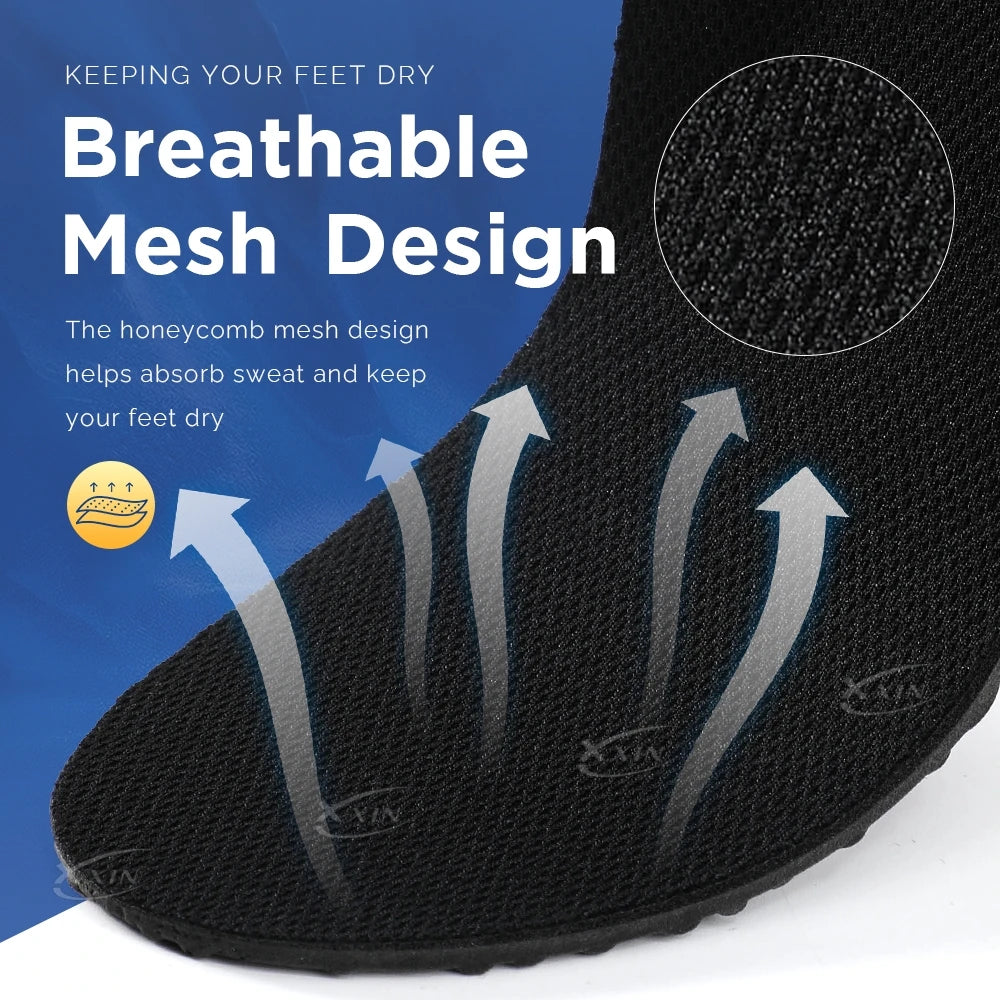 【Xxin】1.5/2.5/3.5cm Height Increased Shoe Insoles Invisiable Shock Absorption Insole Gel Shoe Pad