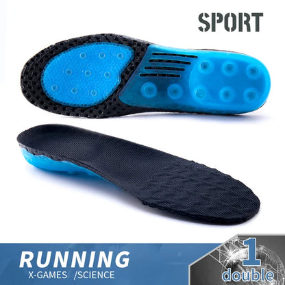 Sport Spring Silicone Gel Insoles for Women Men Orthotic Sole Pad For Shoes Deodorant Breathable Cushion Running Pad For Feet
