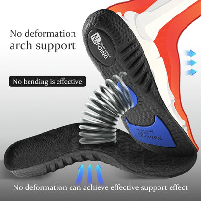 1 Pair Sports Insoles Elastic Running Insole For Shoes Arch Support Insole Absorption Deodorant Breathable Insoles