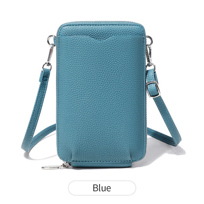 PU Soft Leather Women's Handbag Fashionable Multi functional Phone Bag Diagonal Strap Single Shoulder Coin Wallet