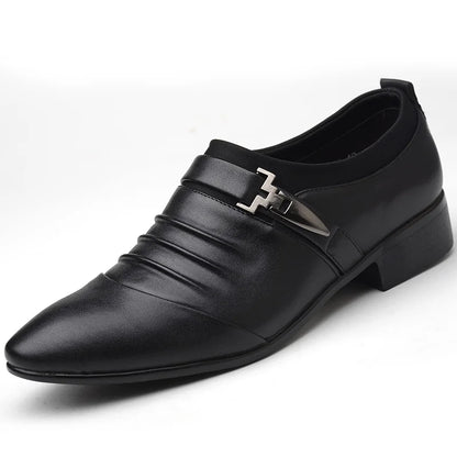 Hot sale Classic White Men Dress Shoes 2024 Casual Business Leather Shoes for Men Point Toe Wedding Formal Shoes Men Size 46