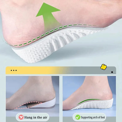 Memory Foam Shoe Insoles for Men Women Arch Support Comfort Cushioning Orthotic Heel Pads Flat Feet Pain Relief Sneakers