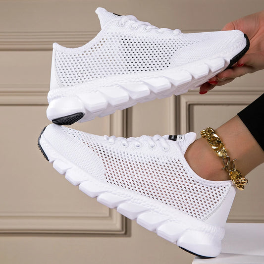 New cross-border large summer hollowed-out woven women's sports casual shoes