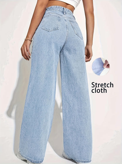 Four-season pure color CPUY brand women's fashion straight-leg stretch denim without a belt popular autumn and spring style