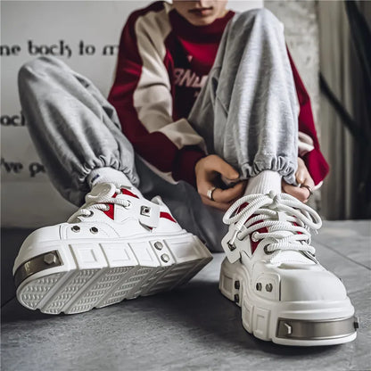 New Thick Soled Trendy Men's Shoes Men's Casual Sneaker Height Increasing Shoes Fashionable Matching Footwear 39-44