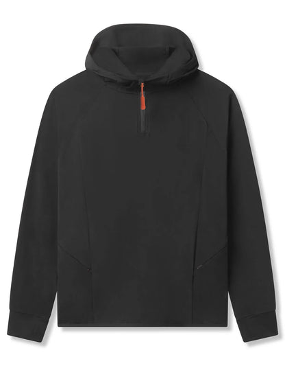 Men's Sportswear Hoodie Fitness Casual Breathable Running Milk Silk Fleece Half Cardigan Zipper Long Sleeve European Size