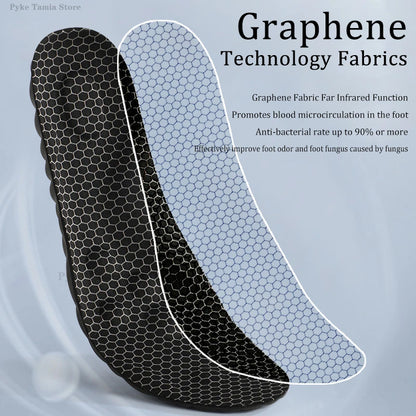 Graphene Anti-odor Sports Insole 4D Cloud High Elastic Shock Absorption Massage Shoes Pad Arch Support Soft Running Feet Cushion