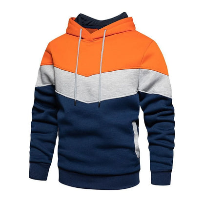 Fall/Winter Men's Fashionable Long-Sleeve Sports Hoodie with Zipper - Slim Fit Active Wear