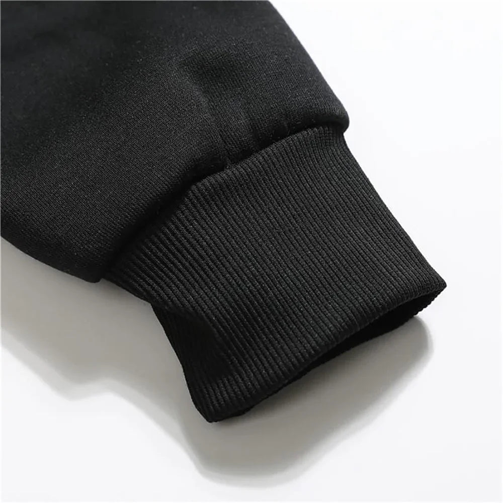 Autumn Fleece Men's Hoodies Loose Casual Zipper Jacket Streetwear Solid Color Sweatshirts Male Sportwear Hooded Coats Cardigan