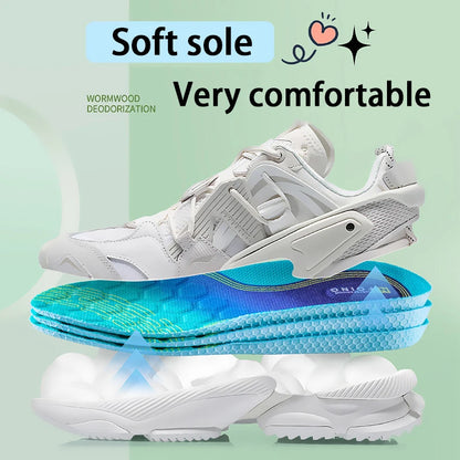 4Pcs men women Breathable sports insoles summertime Odor Control Insole Elastic Shock Absorbing Sole Outdoor Running Insole