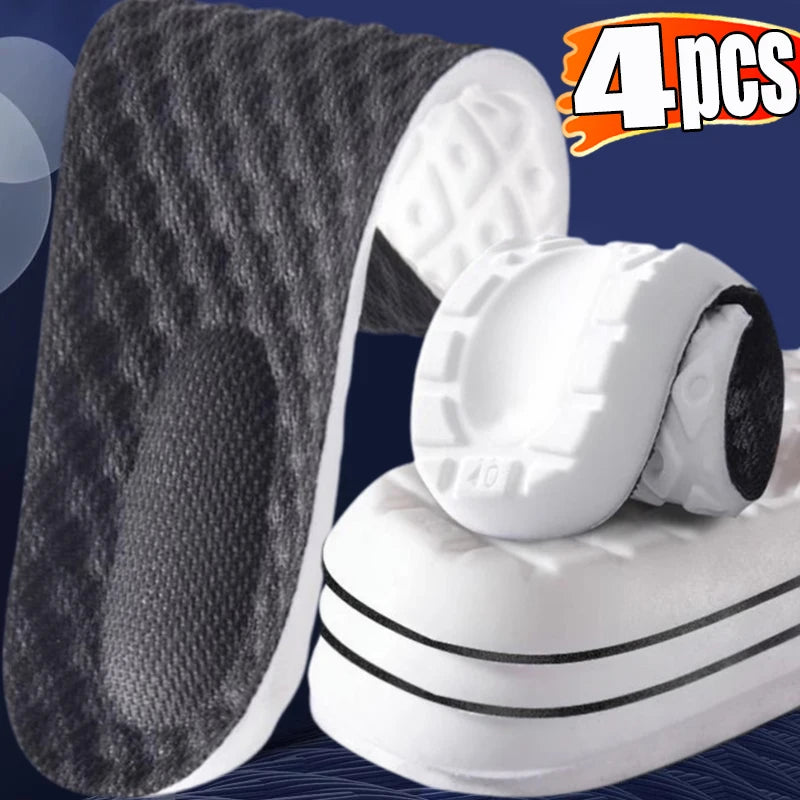 Latex Memory Foam Insoles for Sports Soft Foot Support Shoe Pads High Elastic Orthopedic Sport Insole Feet Care Insert Cushion