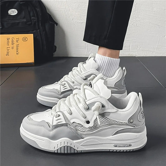 Trend Men's Shoes Outdoor Sneakers Lace-up Non Slip Running Shoes Couple Style Walking Shoes Breathable Tennis Shoe Plus Size 47
