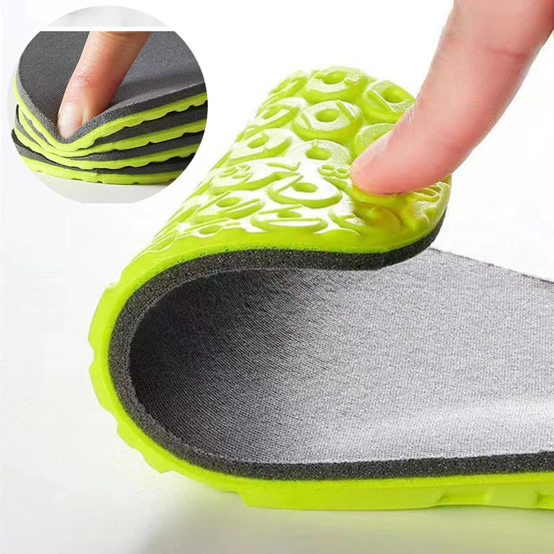 New Sport Insoles for Shoes Men Women Comfortable Baskets Running Insole for Feet Elastic Shock Absorption Memory Foam Shoe Sole