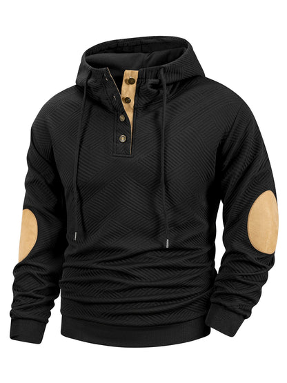 Men's Hoodies High Neck Spliced Loose Knit Retro Sweater Pullover Men Outdoor Casual Long Sleeve Sweatshirts Sweater Tops