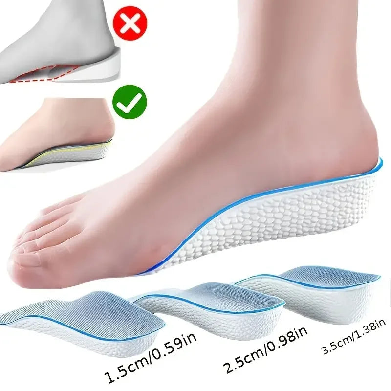 1.5/2.5/3.5 Cm Arch Support Height Increase Insoles Light Weight Soft Elastic Lift Soft Elastic Lifting For Men Women Shoes Pads